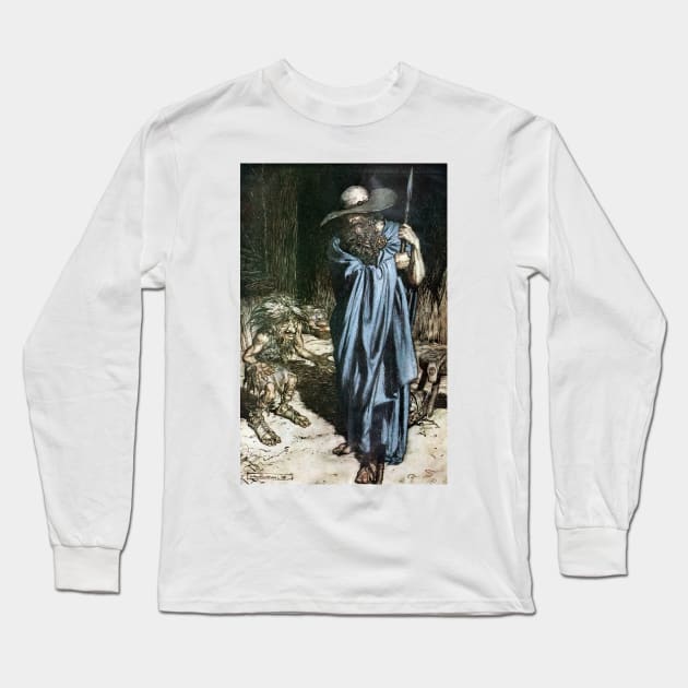 Mime and the Wanderer, Arthur Rackham Long Sleeve T-Shirt by immortalpeaches